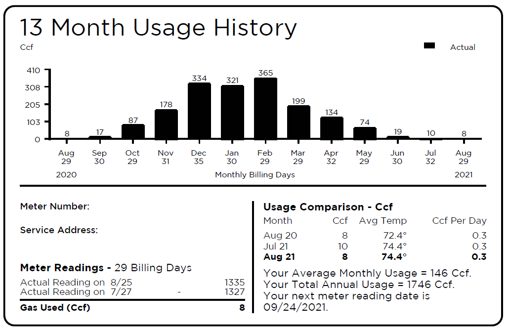 13-Month Usage